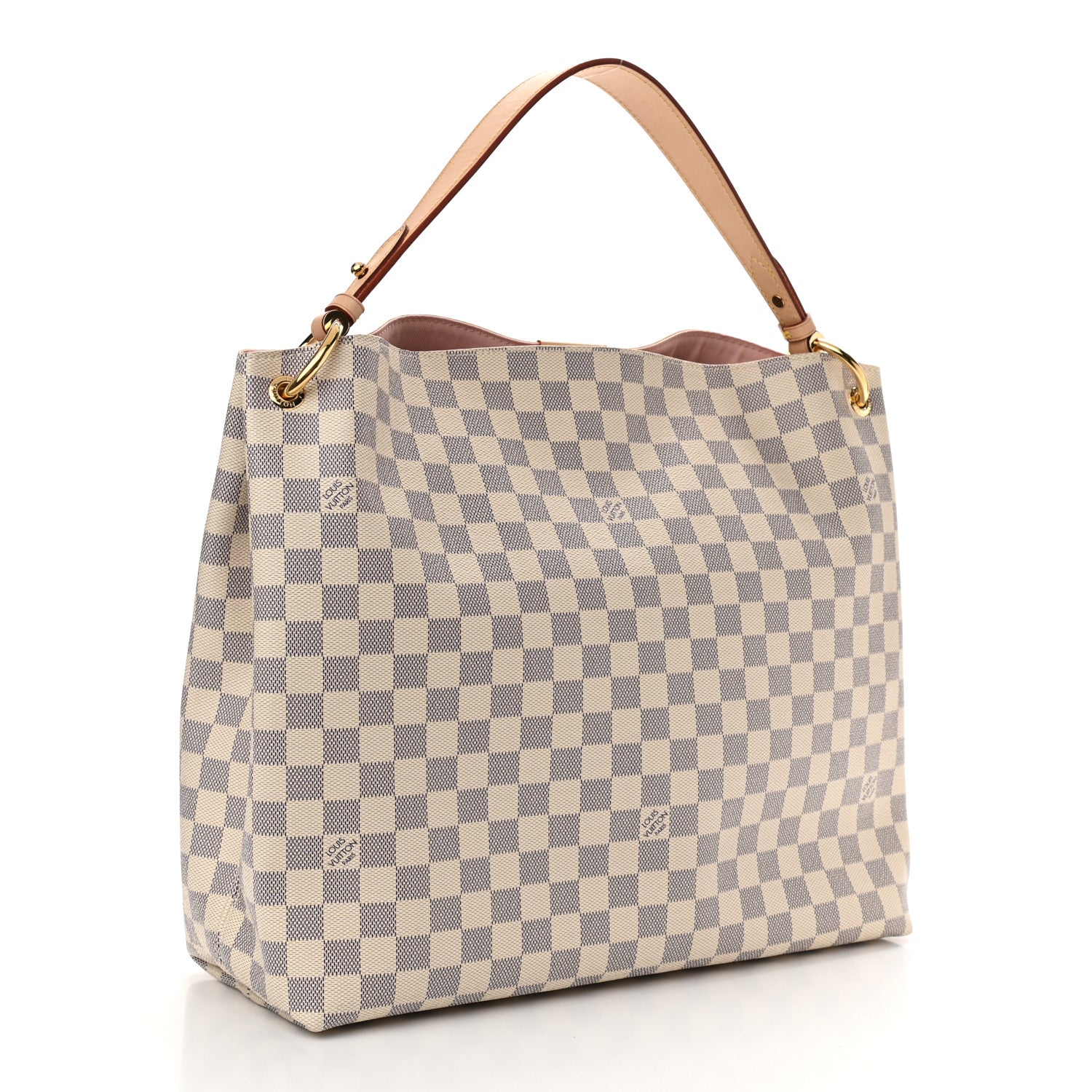 Louis Vuitton Damier Azur Graceful MM Rose Ballerine 2 of 9