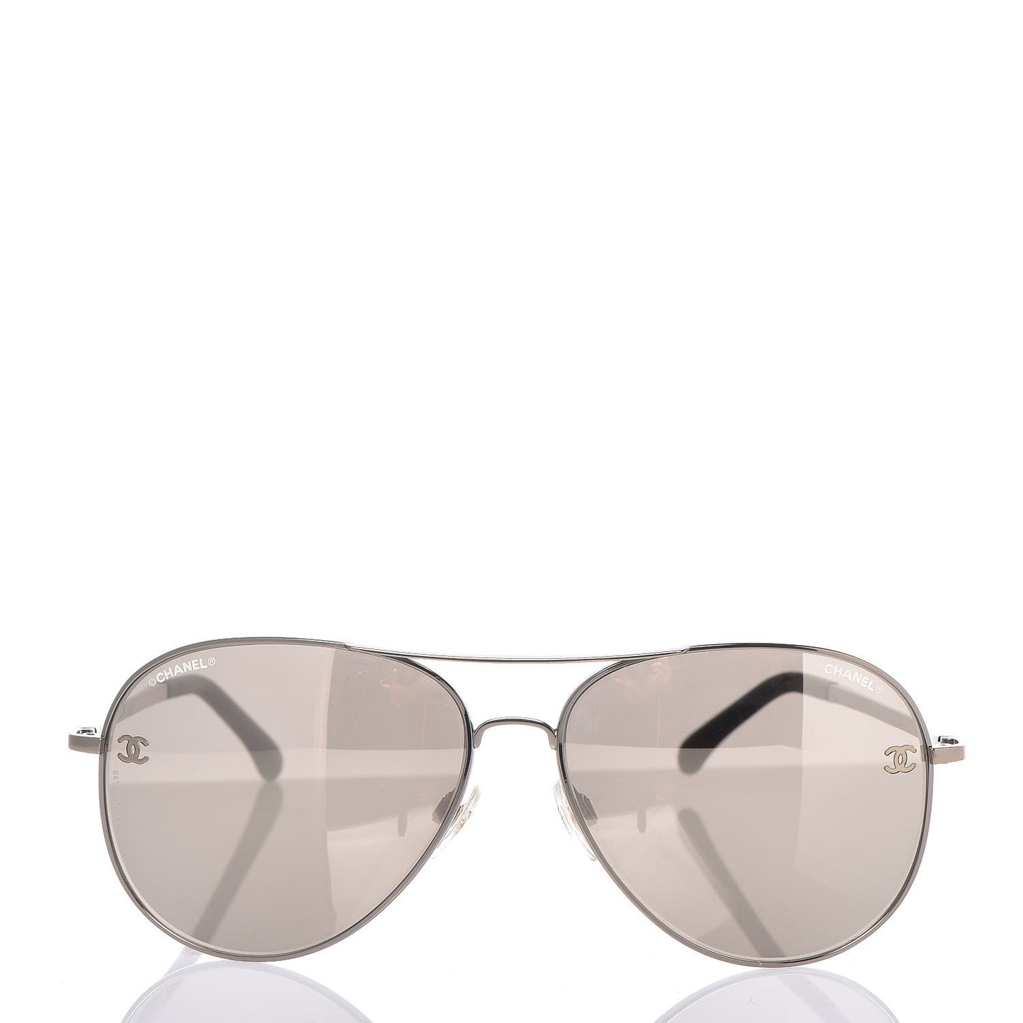 Metal Aviator CC Sunglasses 4189-T-Q Silver