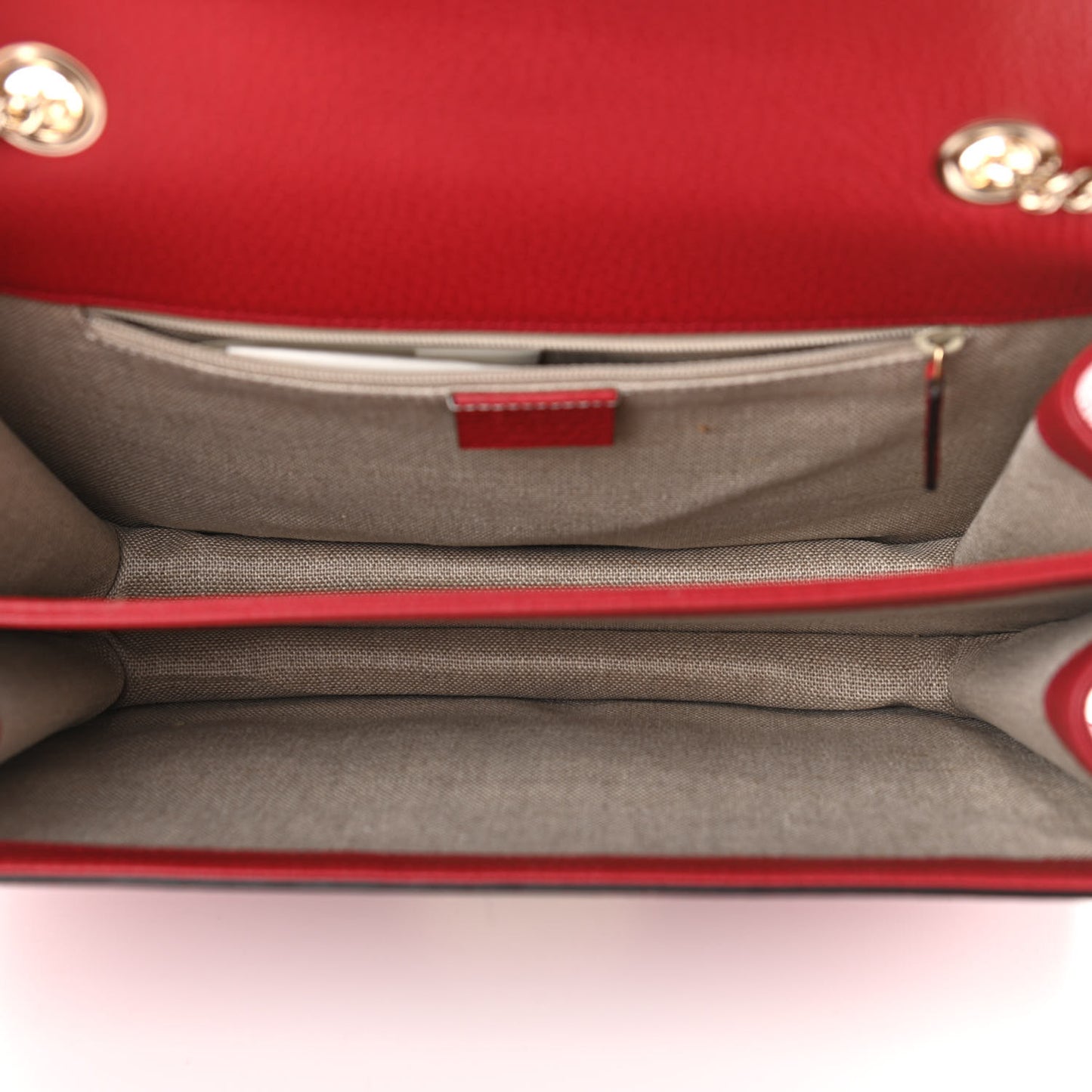 Dollar Calfskin Interlocking G Shoulder Bag Red