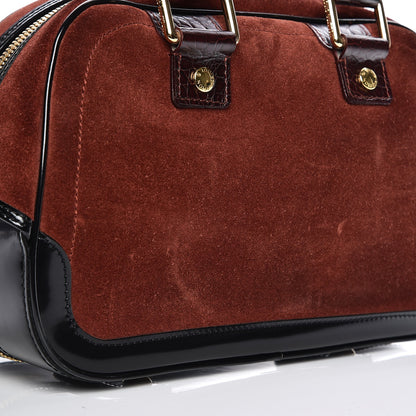 Louis Vuitton Suede Stamped Havane Bowler PM Brun 8 of 8