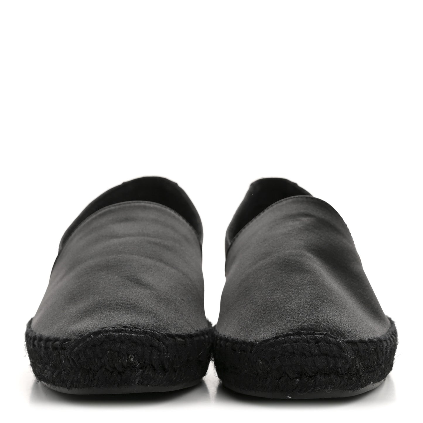 Crepe Satin Elba Espadrilles 38 Black