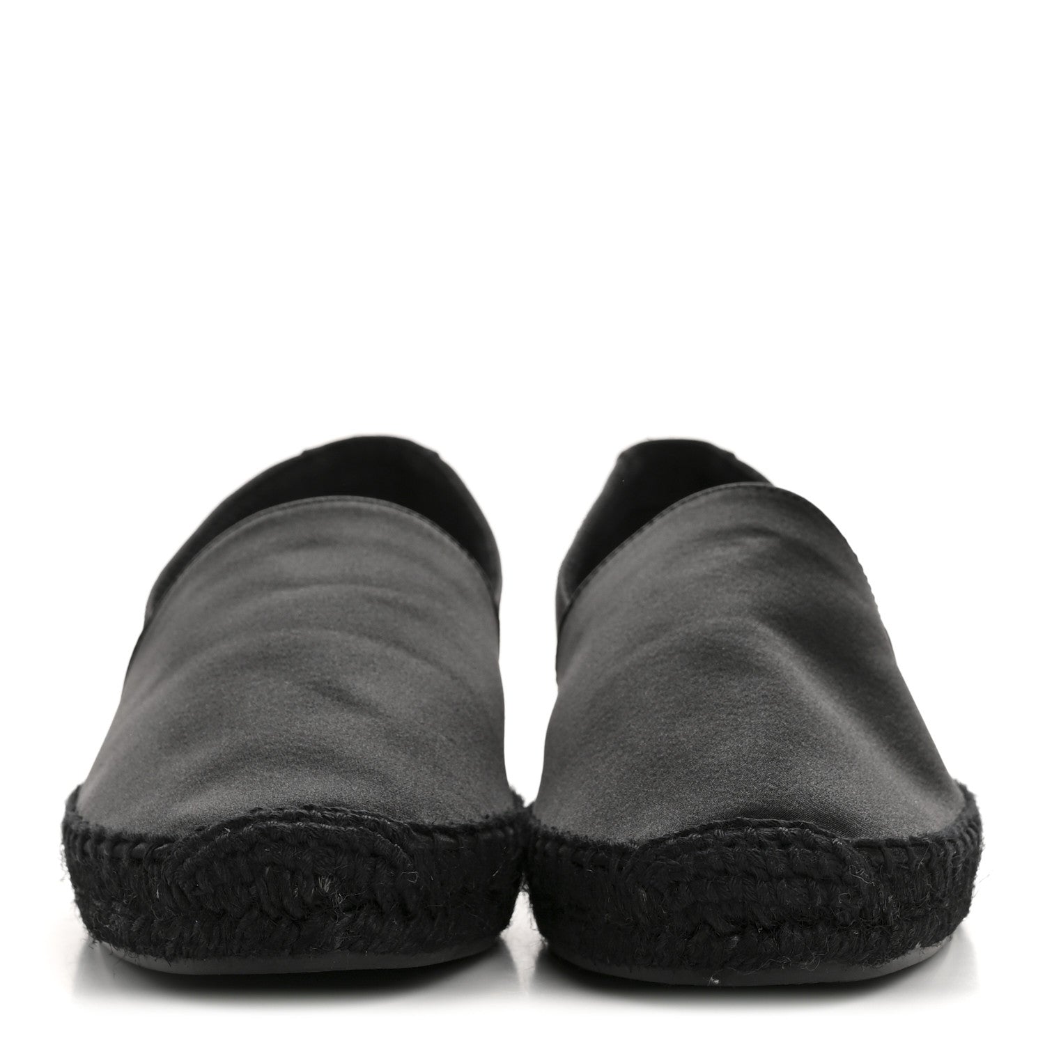 Saint Laurent Crepe Satin Elba Espadrilles 38 Black 3 of 9