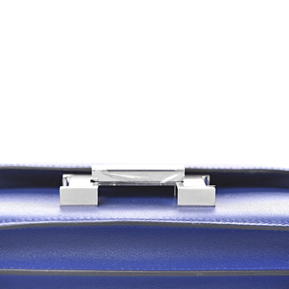 Hermes Tadelakt Constance 18 Bleu Electrique 10 of 23