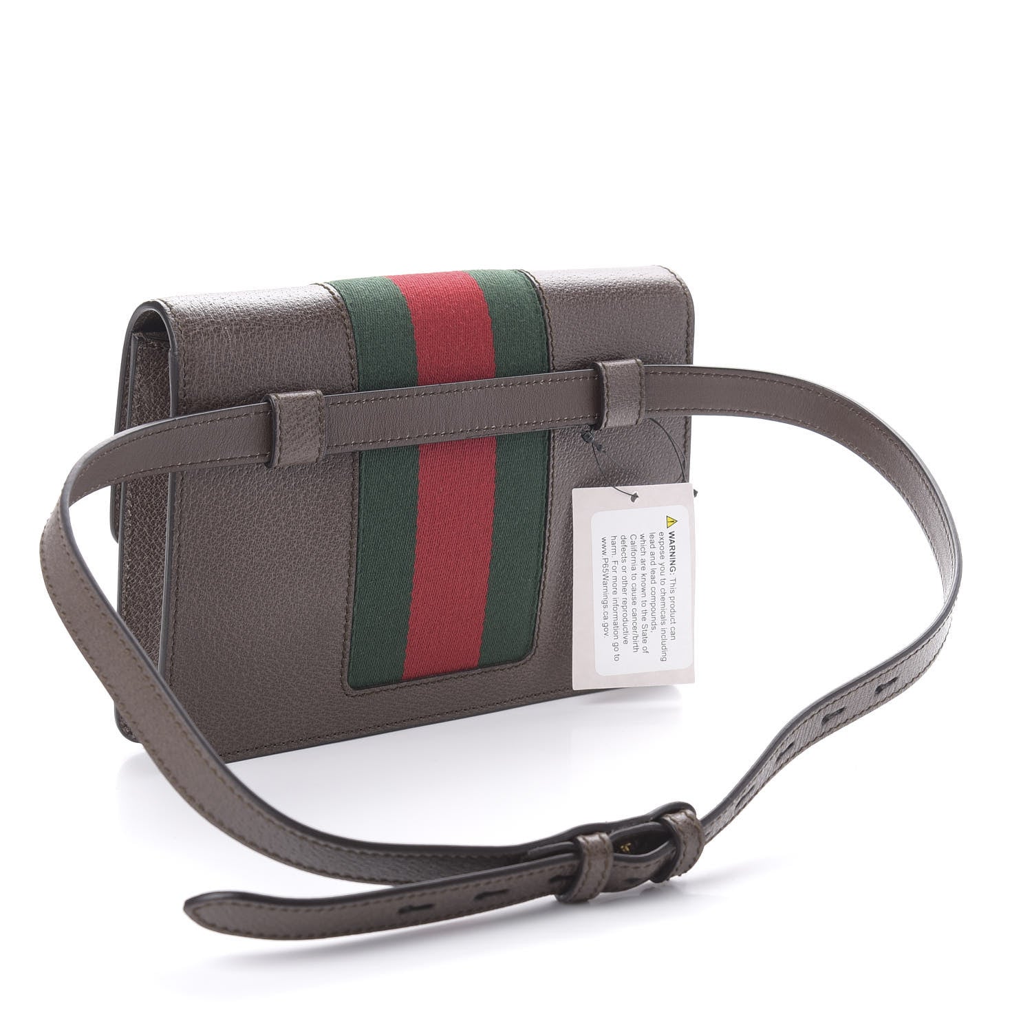 Gucci Calfskin Embroidered Sylvie Belt Bag Brown 3 of 9