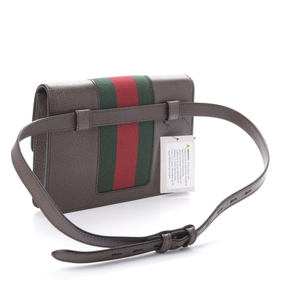 Gucci Calfskin Embroidered Sylvie Belt Bag Brown 3 of 9