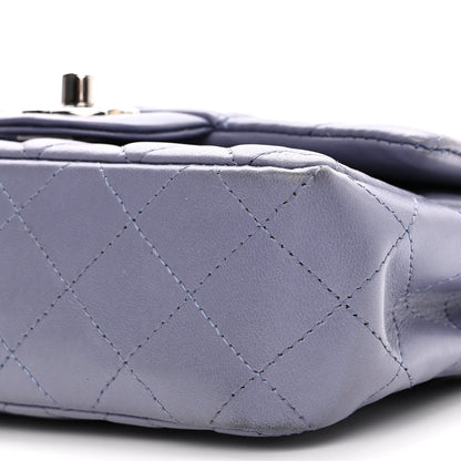 Chanel Lambskin Quilted Mini Rectangular Flap Light Purple 11 of 12