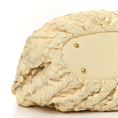 Miu Miu Nappa Woven Top Handle Satchel Beige 5 of 12