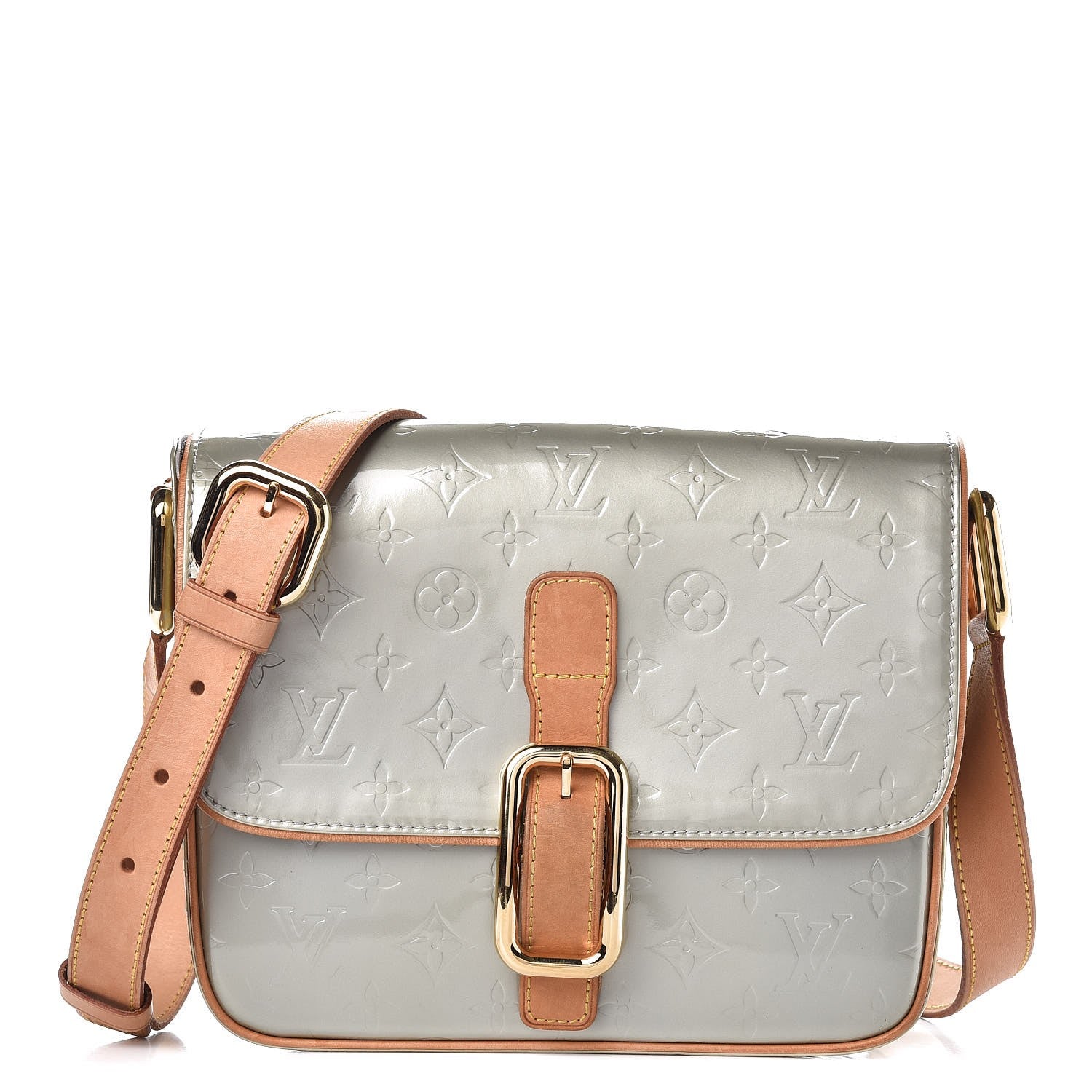Louis Vuitton Vernis Christie GM Silver 1 of 15