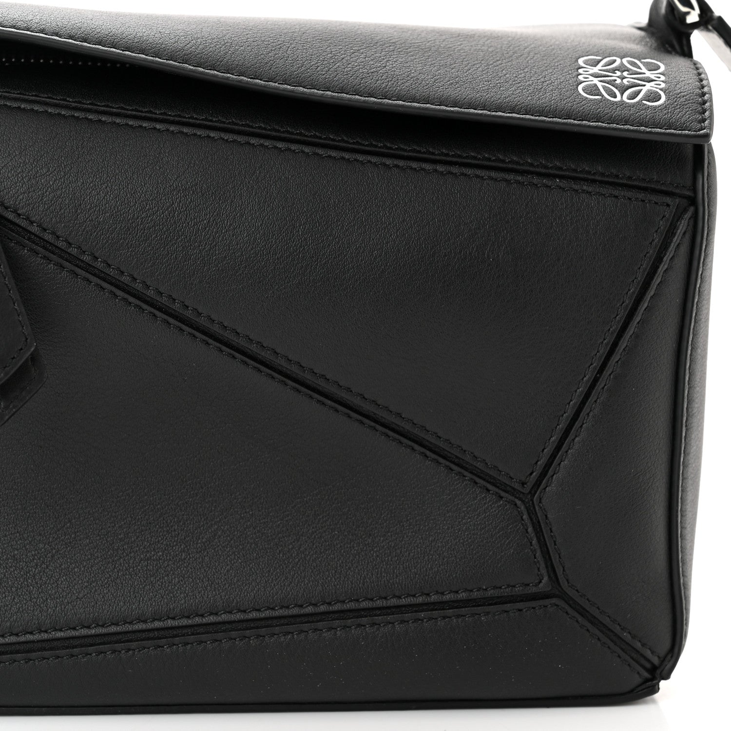 Loewe Calfskin Small Puzzle Bag Black 7 of 11