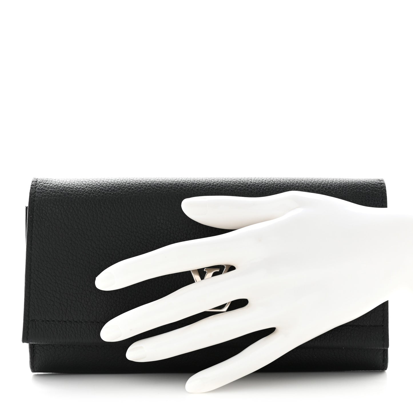 Calfskin Lockme II Wallet Black