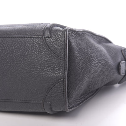 Celine Drummed Calfskin Micro Luggage Anthracite 9 of 9