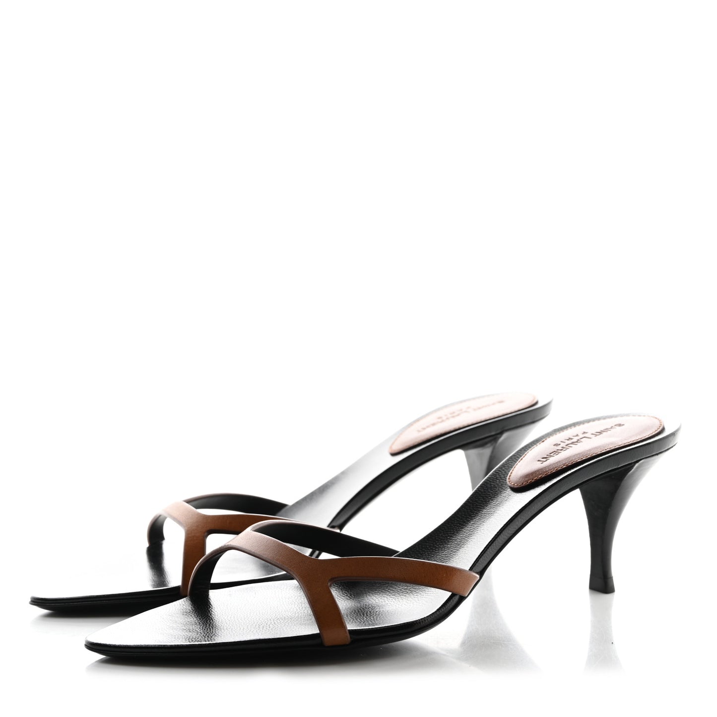 Calfskin Carla 60 Mule Sandals 37 Cuoio