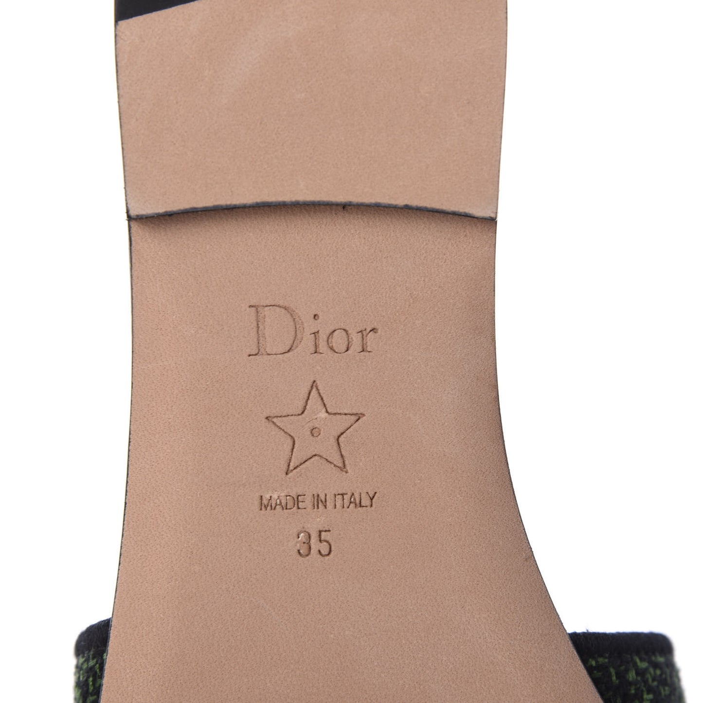 Canvas Embroidered Animals Dway Mules Slide Sandals 35 Green
