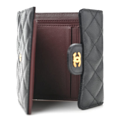 Chanel Caviar Quilted Compact Flap Wallet Black 5 of 7