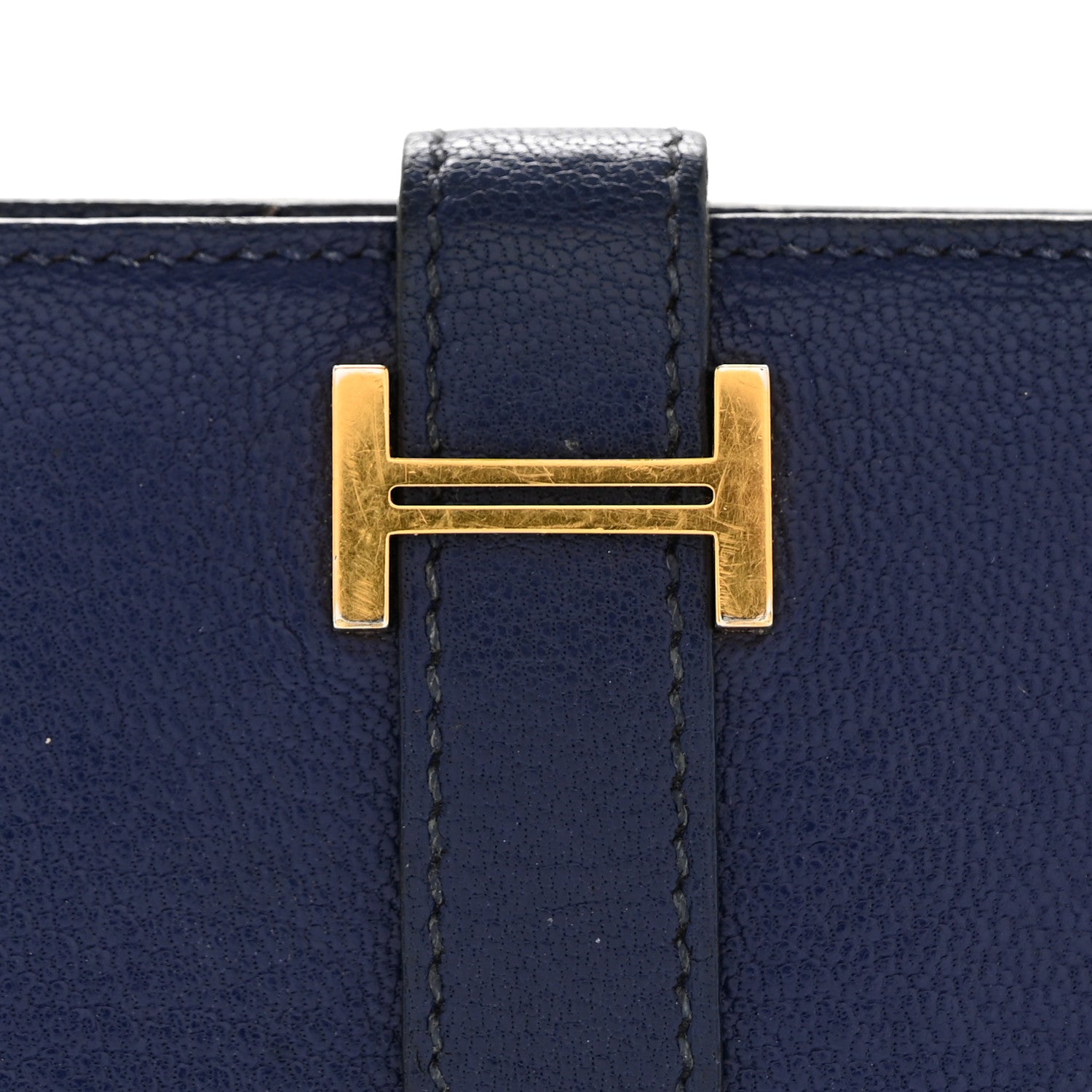 Hermes Chevre Mysore Bearn Compact Wallet Bleu Encre 11 of 12