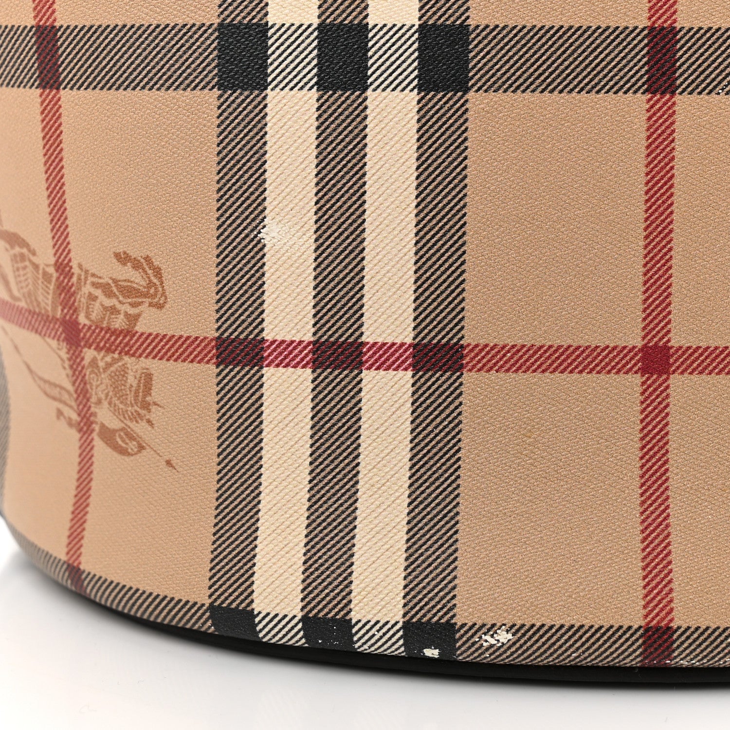 Burberry Haymarket Check Colours Small Lorne Bucket Crossbody Black 10 of 11