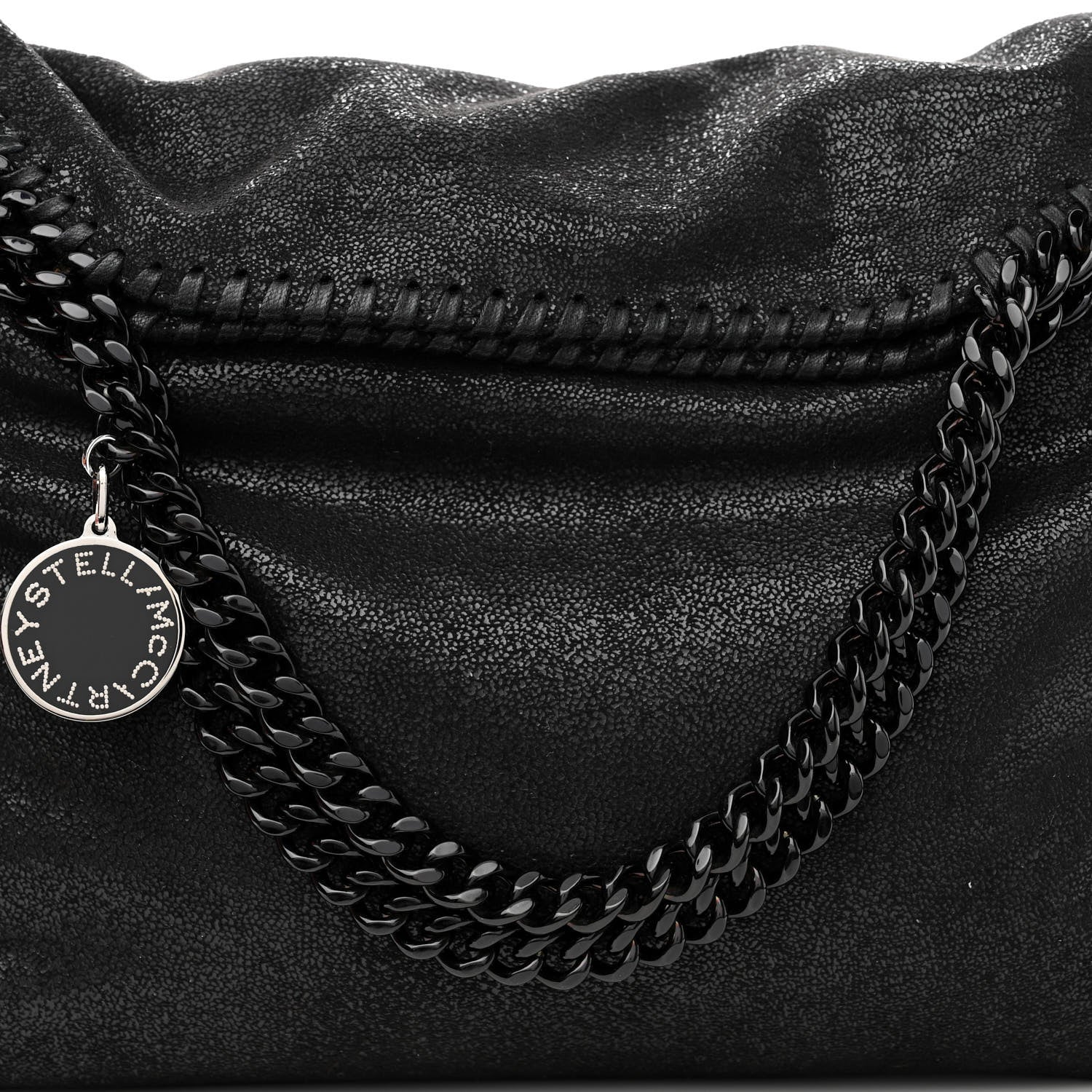 Stella McCartney Shaggy Deer Falabella Fold Over Tote Black 8 of 10