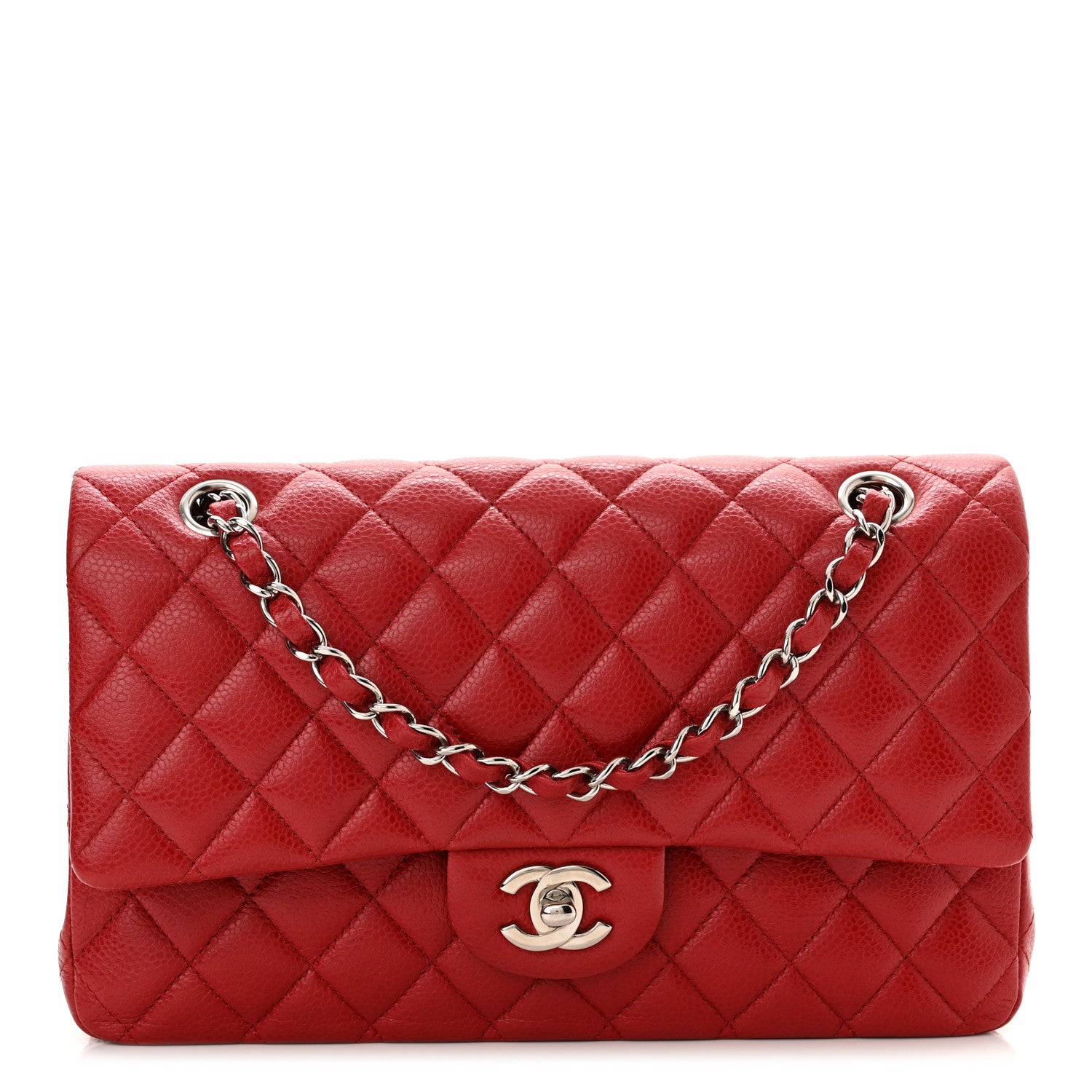 Chanel Caviar Quilted Medium Double Flap Red 1 of 10