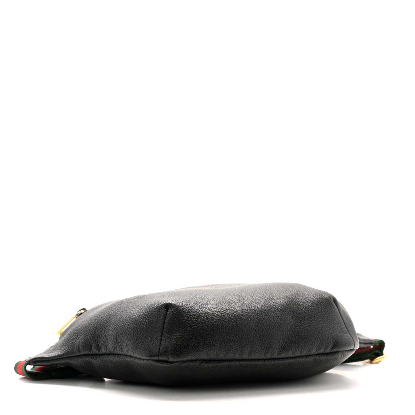Grained Calfskin Logo Belt Bag Black