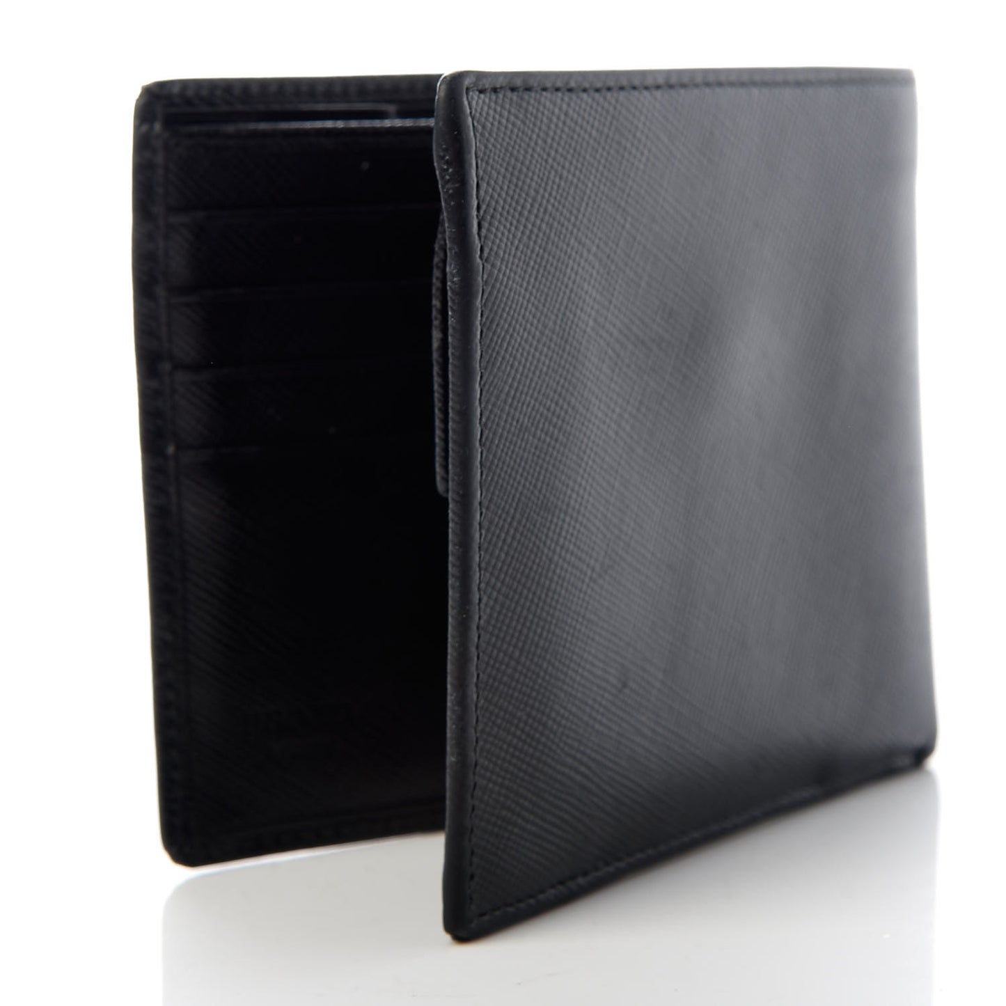 Saffiano Bi-Fold Wallet Black