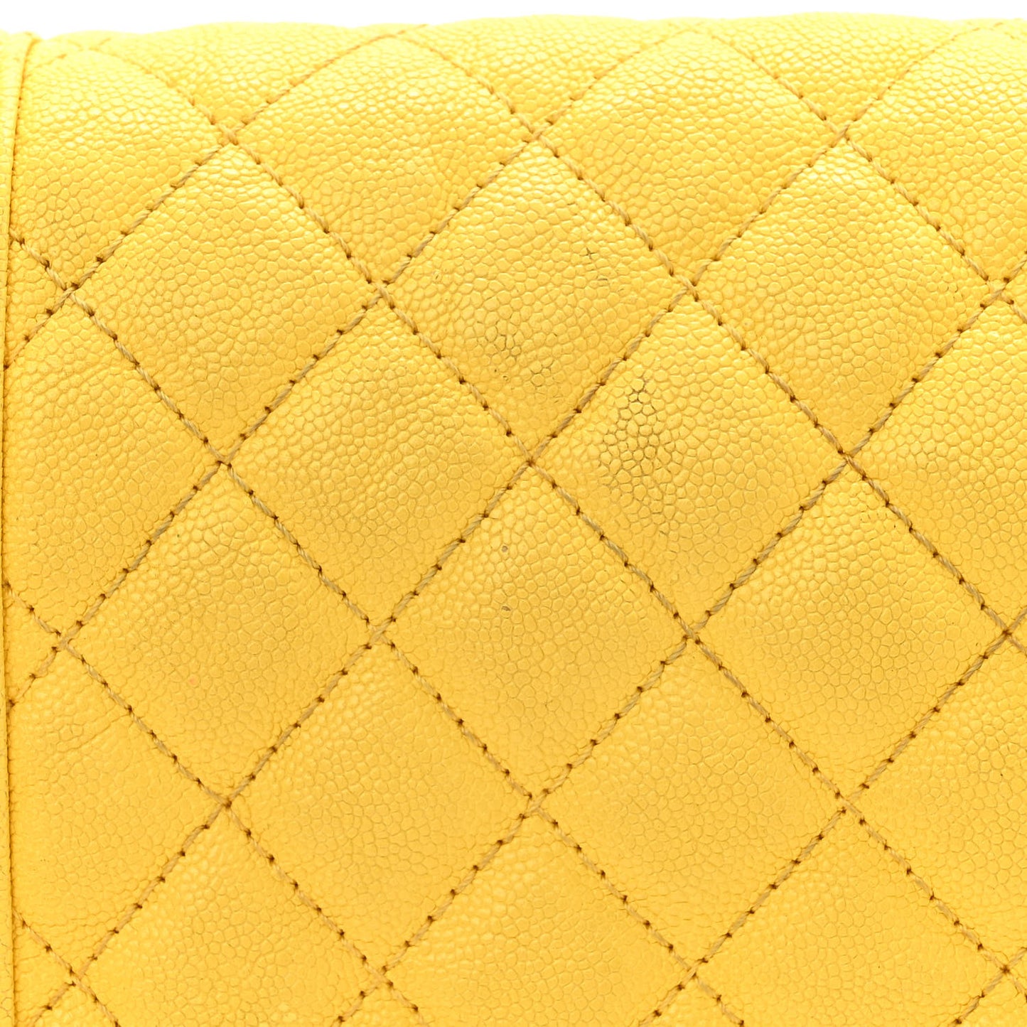 Caviar Quilted Small Boy Flap Yellow