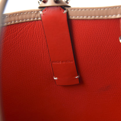 Christian Louboutin Calfskin Loubitag Spikes Small East West Cabata Tote Nude 9 of 11