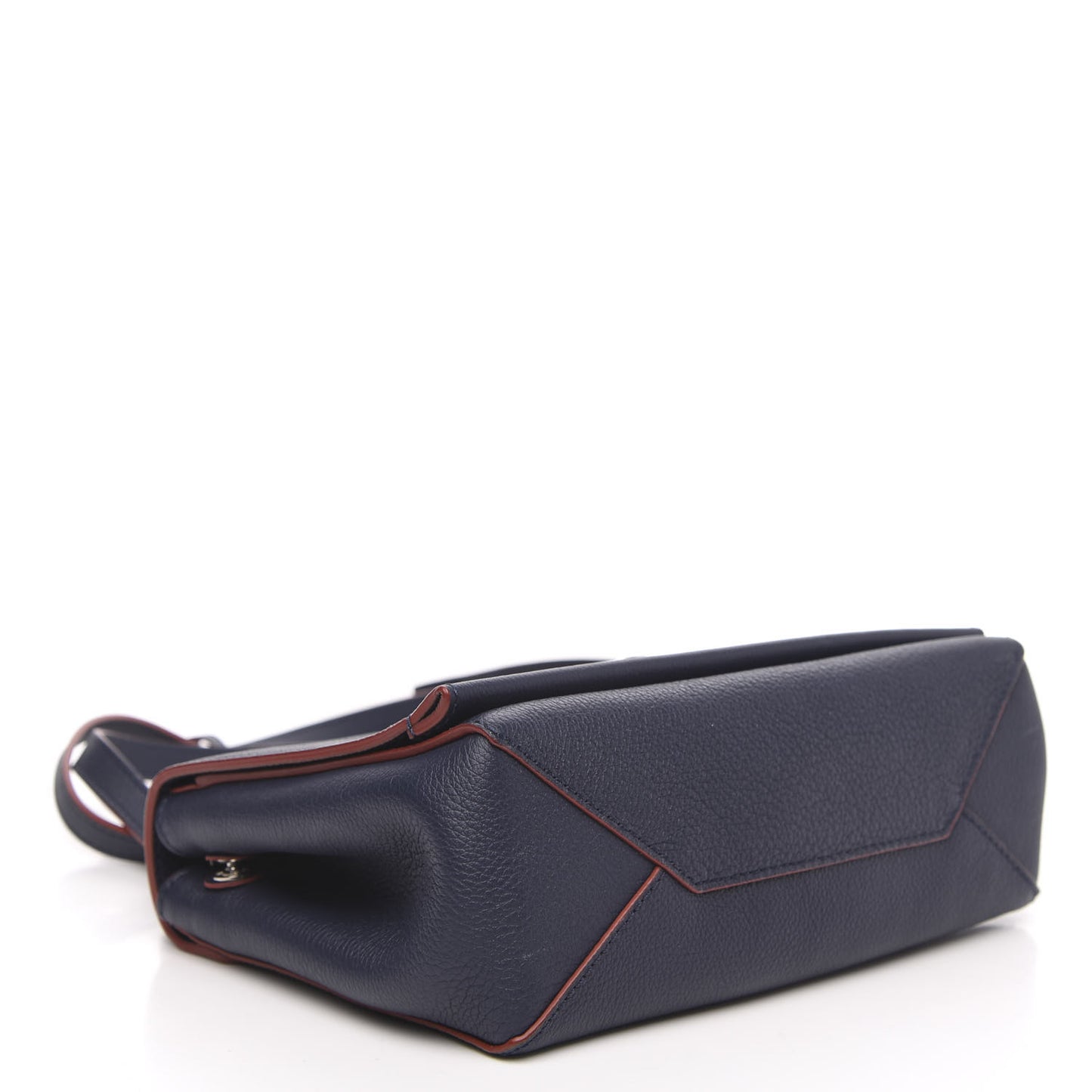 Calfskin Lockme II Chain Bag BB Marine Rouge