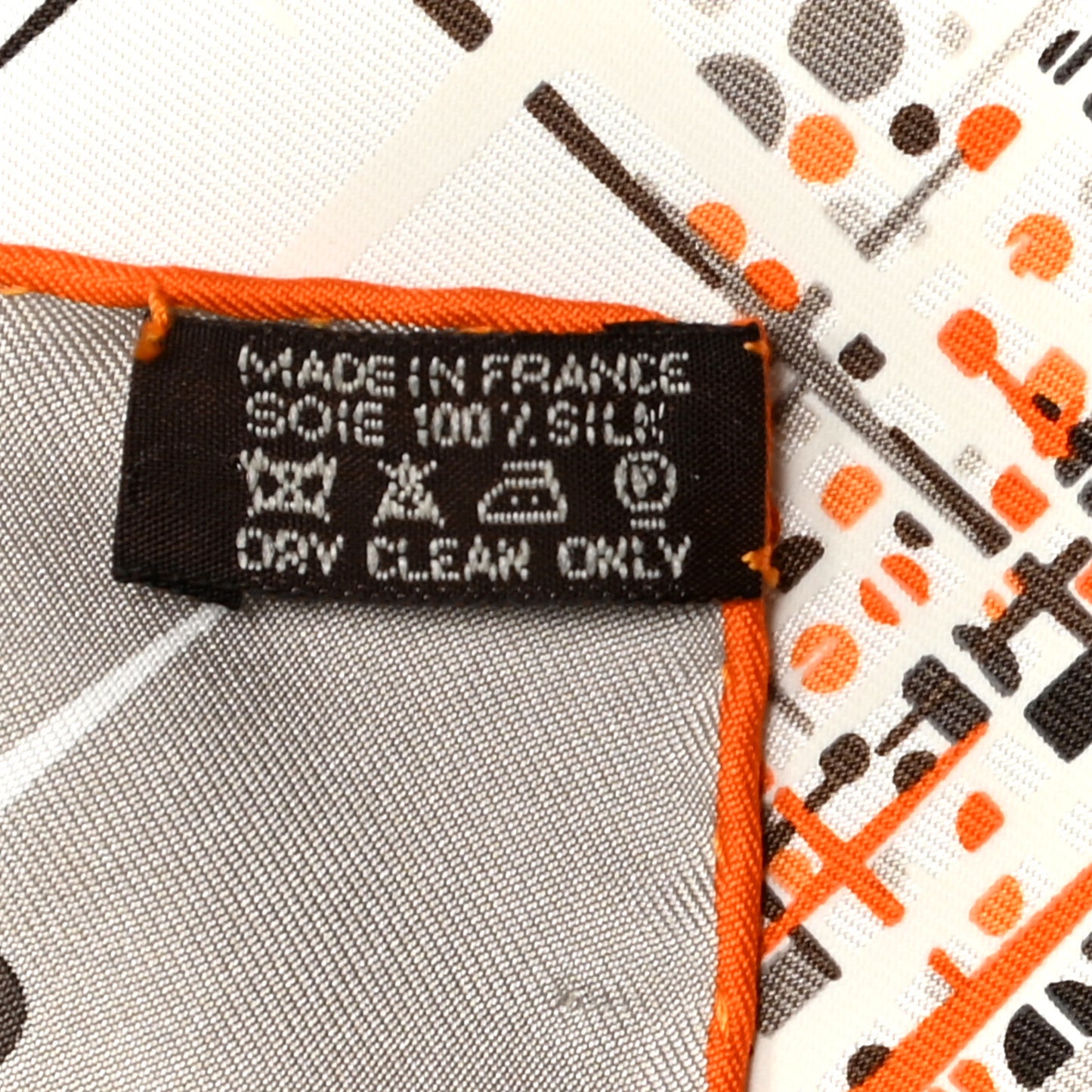 Silk Magic Kelly Scarf 90 Sepia White Orange