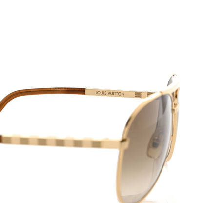 Louis Vuitton Metal Attitude Pilote Sunglasses Z0339U Gold 5 of 7