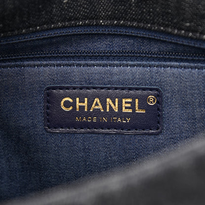Chanel Denim Quilted Medium Funky Town Flap Black 6 of 10