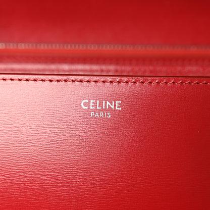 Celine Box Calfskin Medium Classic Box Flap Bag Red 6 of 10