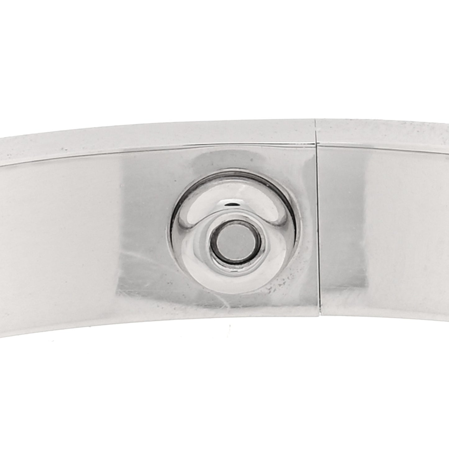 18K White Gold 4 Diamond LOVE Bracelet 17