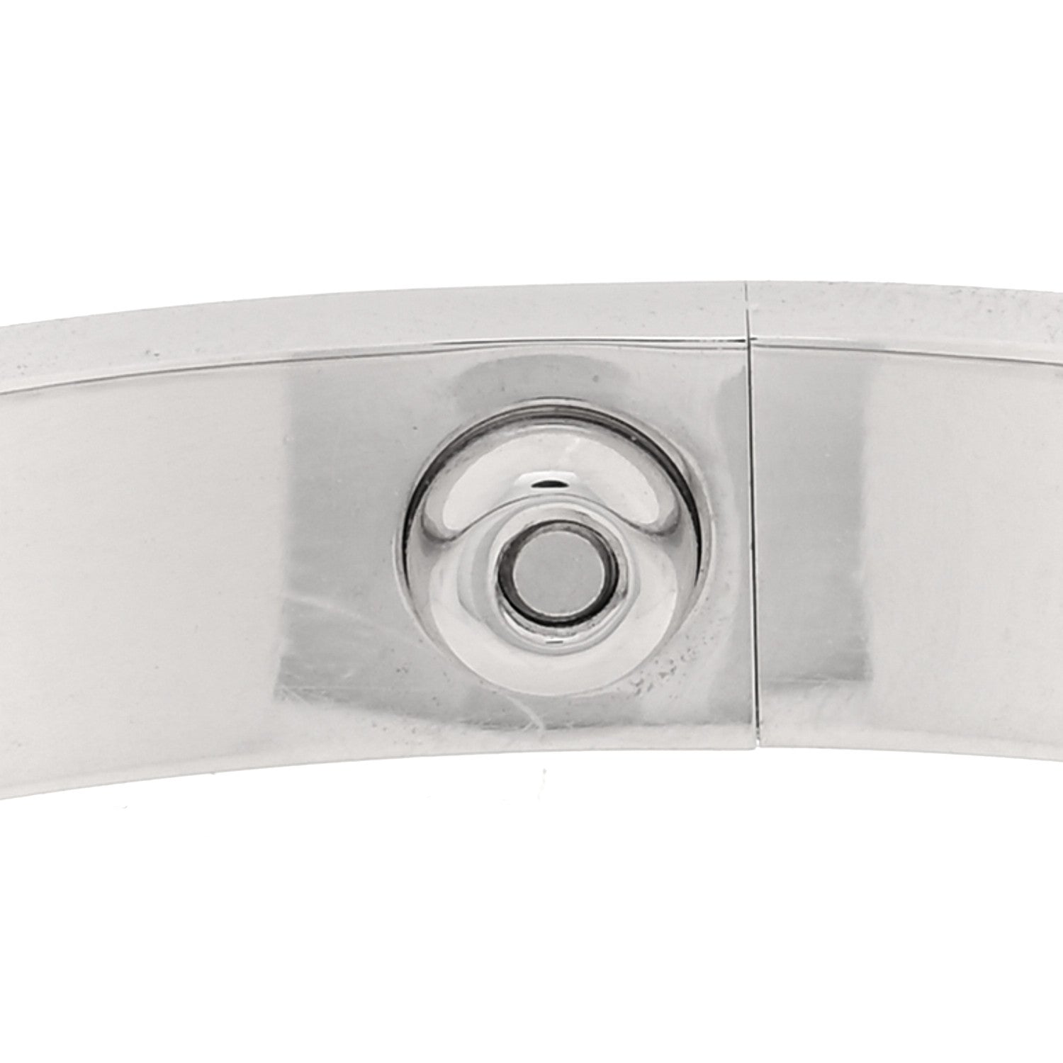 Cartier 18K White Gold 4 Diamond LOVE Bracelet 17 5 of 7