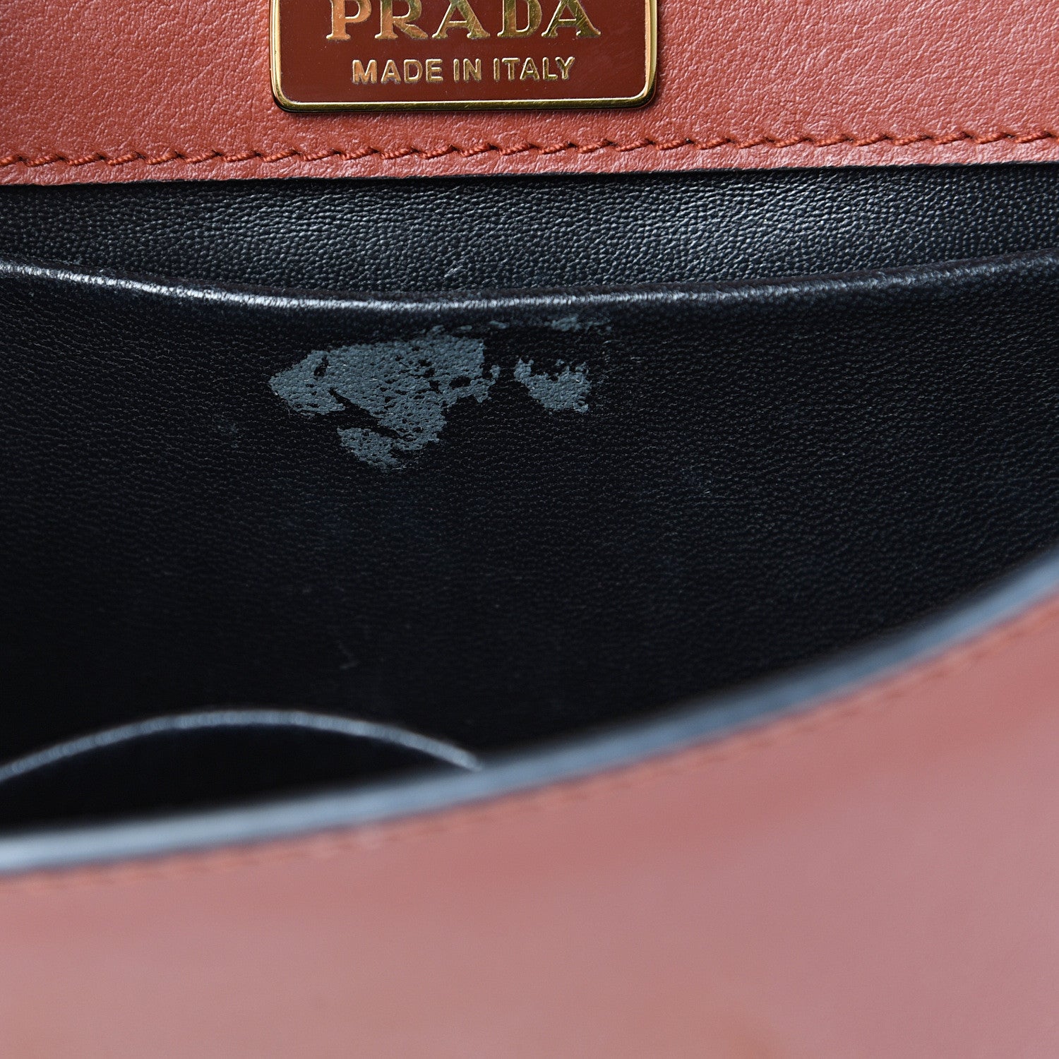 Prada City Calf Saffiano Cahier Astrology Bag Cotto Black 7 of 14