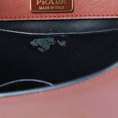 Prada City Calf Saffiano Cahier Astrology Bag Cotto Black 7 of 14