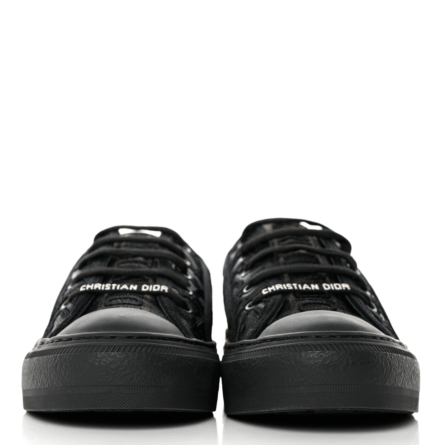 Canvas Oblique Walkin'N'Dior Low Top Sneakers 37 Black