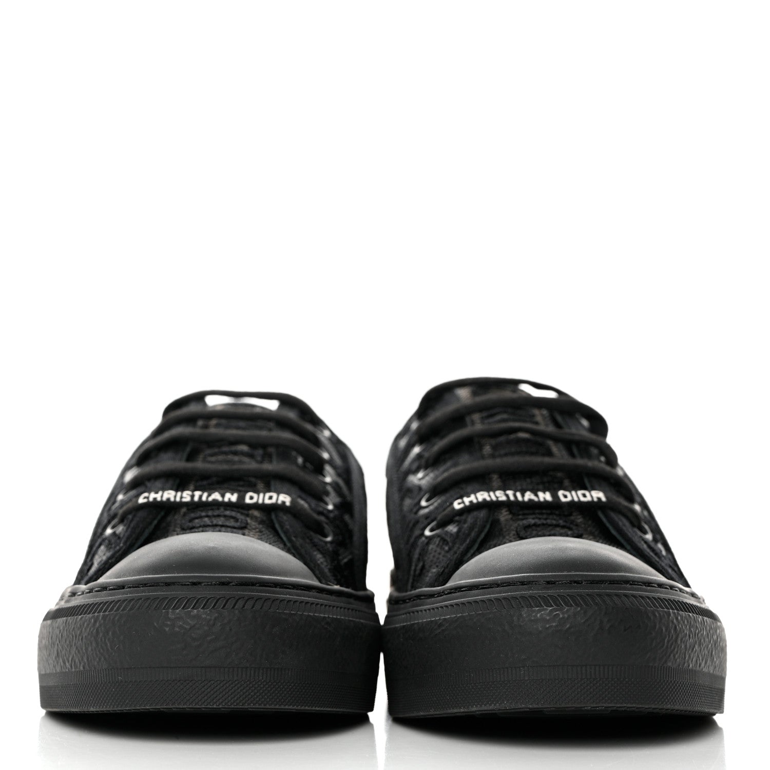 Christian Dior Canvas Oblique Walkin'N'Dior Low Top Sneakers 37 Black 2 of 8