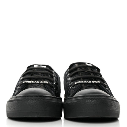 Christian Dior Canvas Oblique Walkin'N'Dior Low Top Sneakers 37 Black 2 of 8