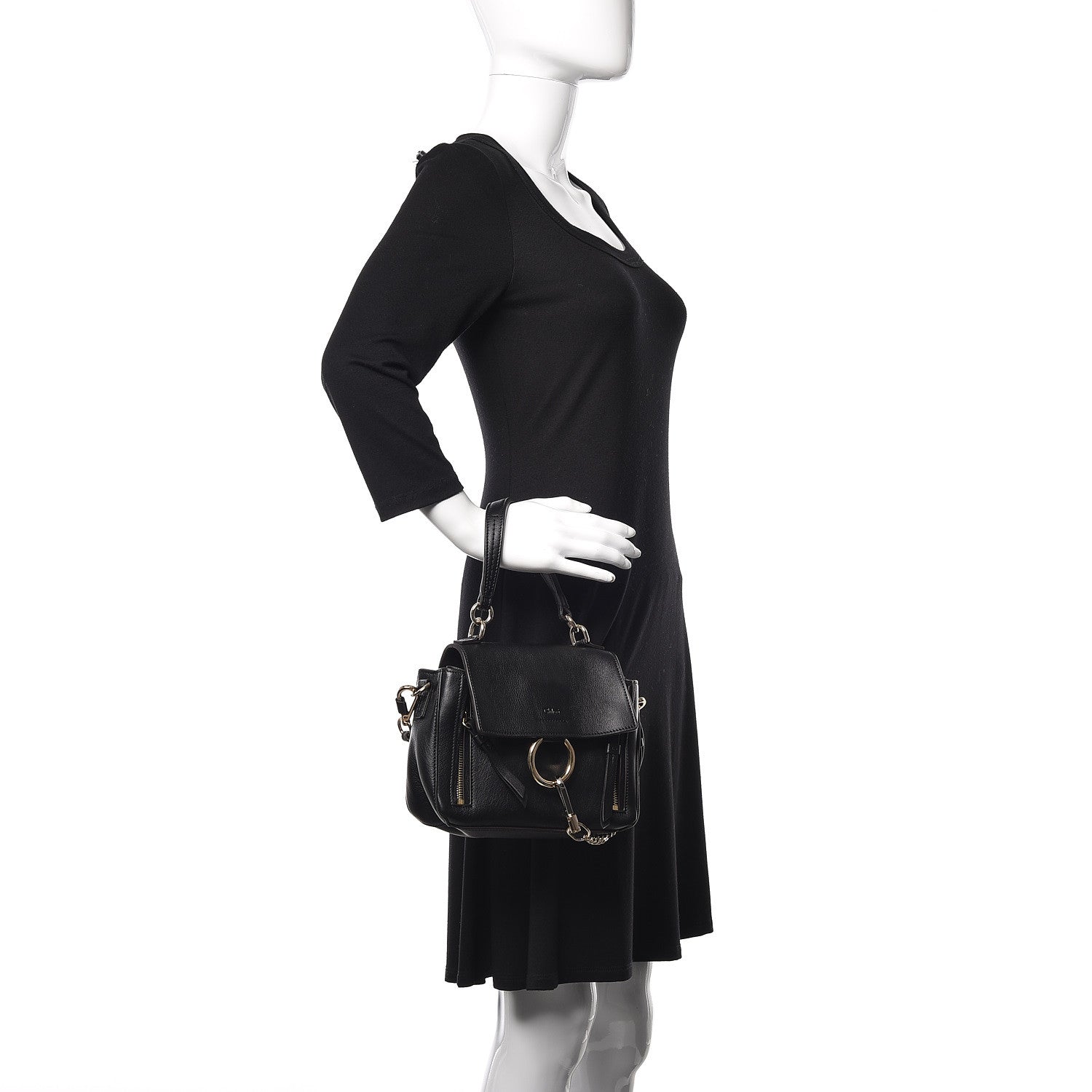 Chloe Calfskin Mini Faye Day Shoulder Bag Black 2 of 11