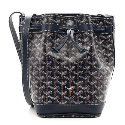 Goyard Goyardine Petit Flot Bucket Bag PM Navy 1 of 9