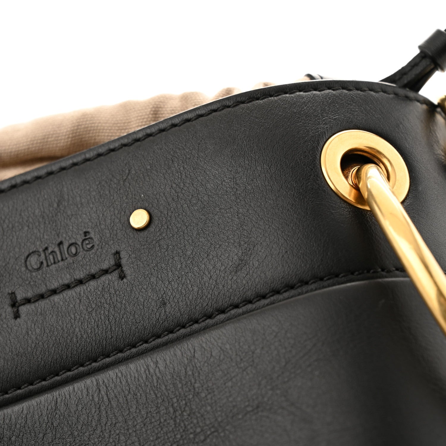 Chloe Smooth Calfskin Small Roy Bucket Bag Black 13 of 15