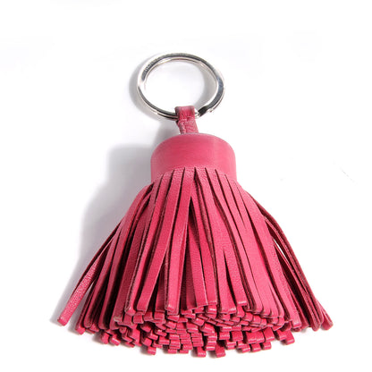 Hermes Lambskin Carmen Tassel Key Holder Fuchsia 1 of 4