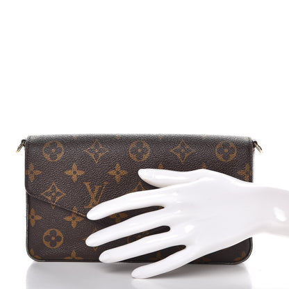 Louis Vuitton Monogram Pochette Felicie Chain Wallet Fuchsia 2 of 13
