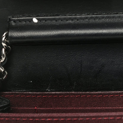Chanel Lambskin Quilted Mini Wallet On Chain WOC Black 10 of 13