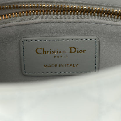 Christian Dior Lambskin Cannage Small My ABCDior Lady Dior Shirt Blue 6 of 13