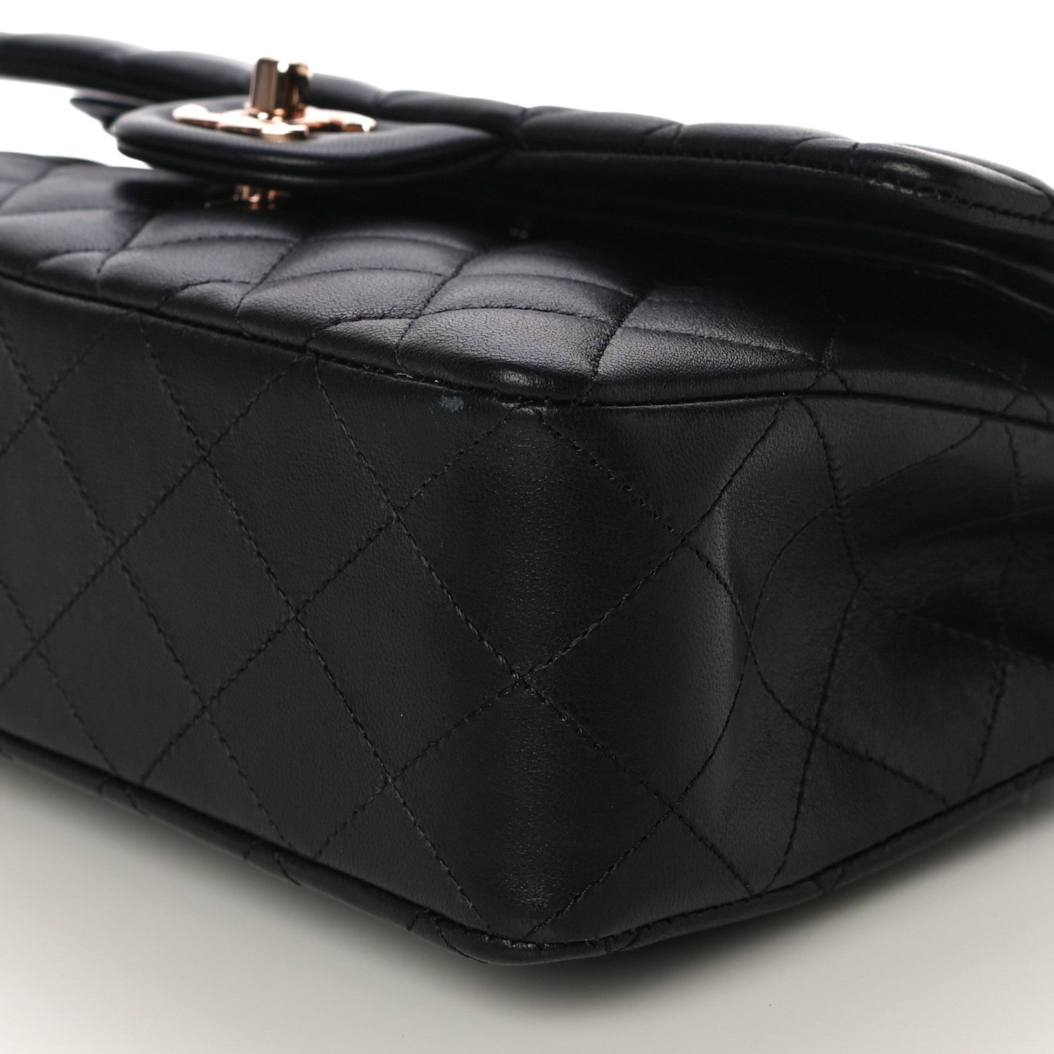 Chanel Lambskin Quilted Small Double Flap Black 9 of 11