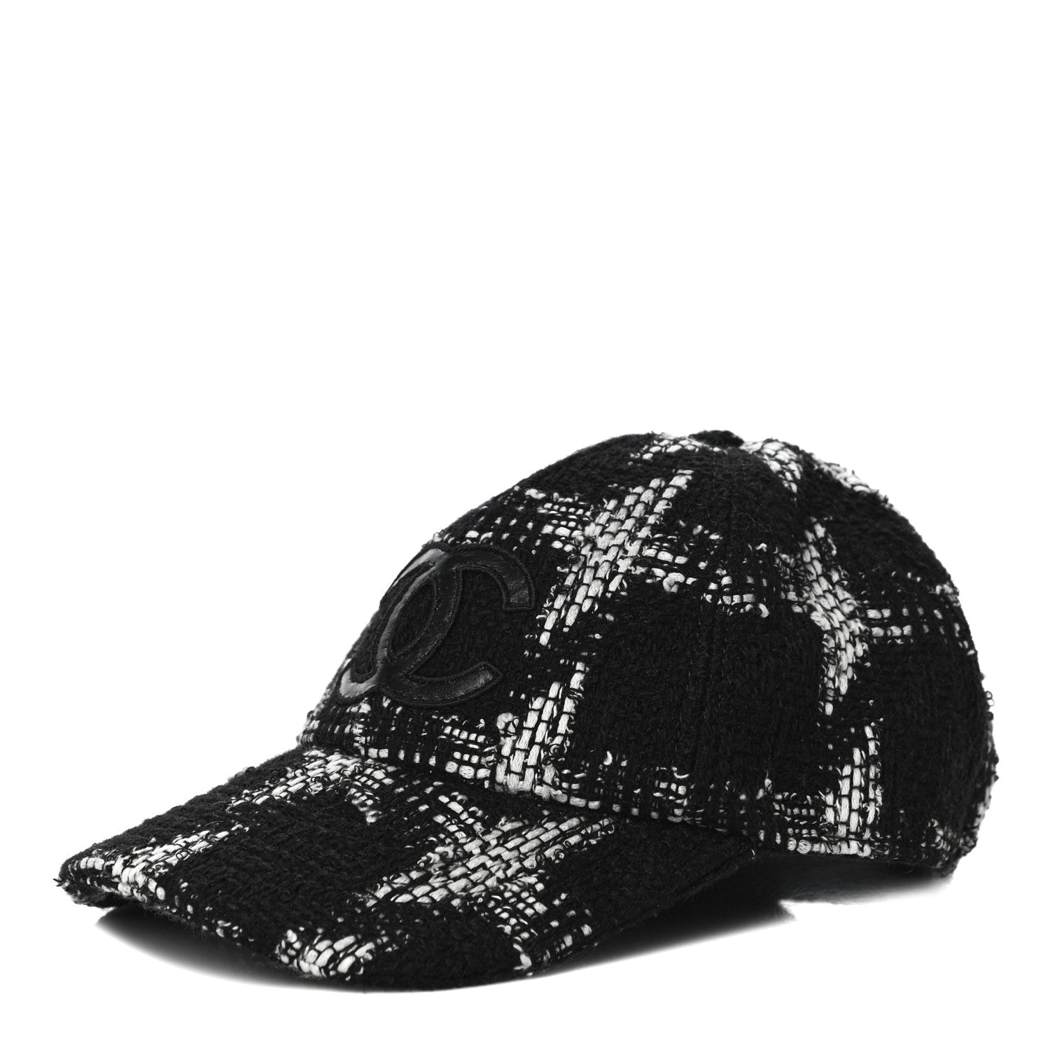 Chanel Tweed CC Cap Hat S Black White 1 of 6