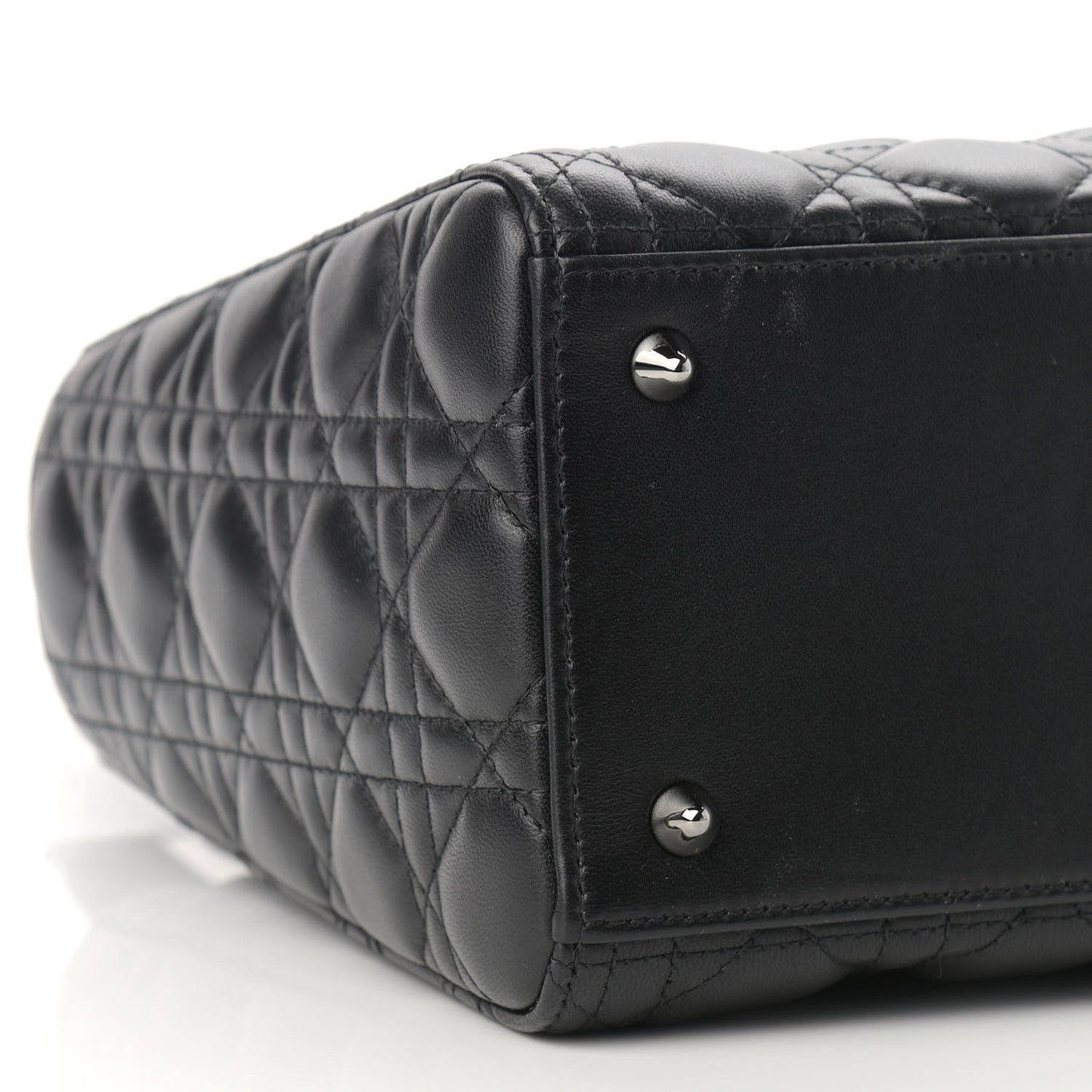Lambskin Cannage Medium Lady Dior Black