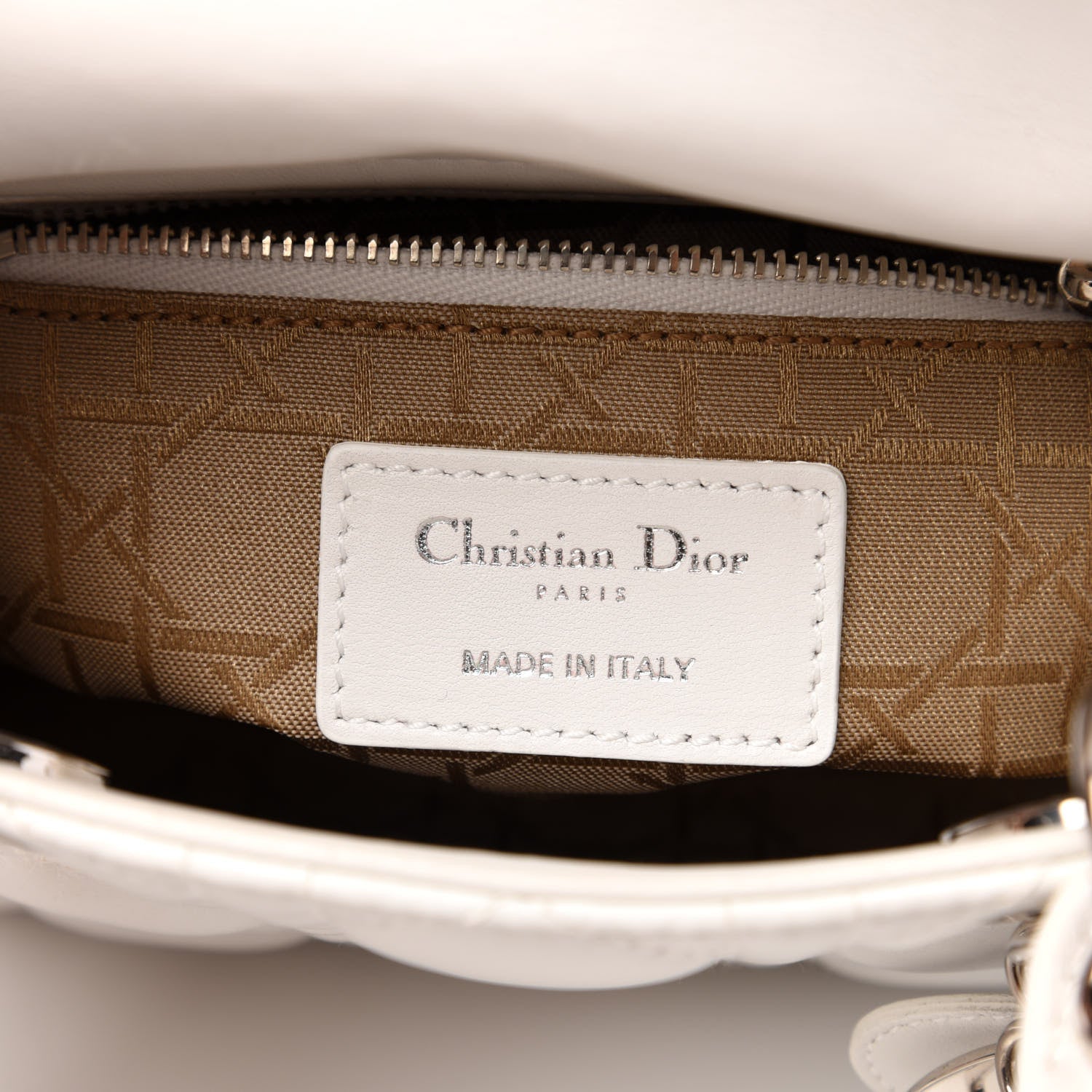 Christian Dior Lambskin Cannage Mini Lady Dior White 8 of 12