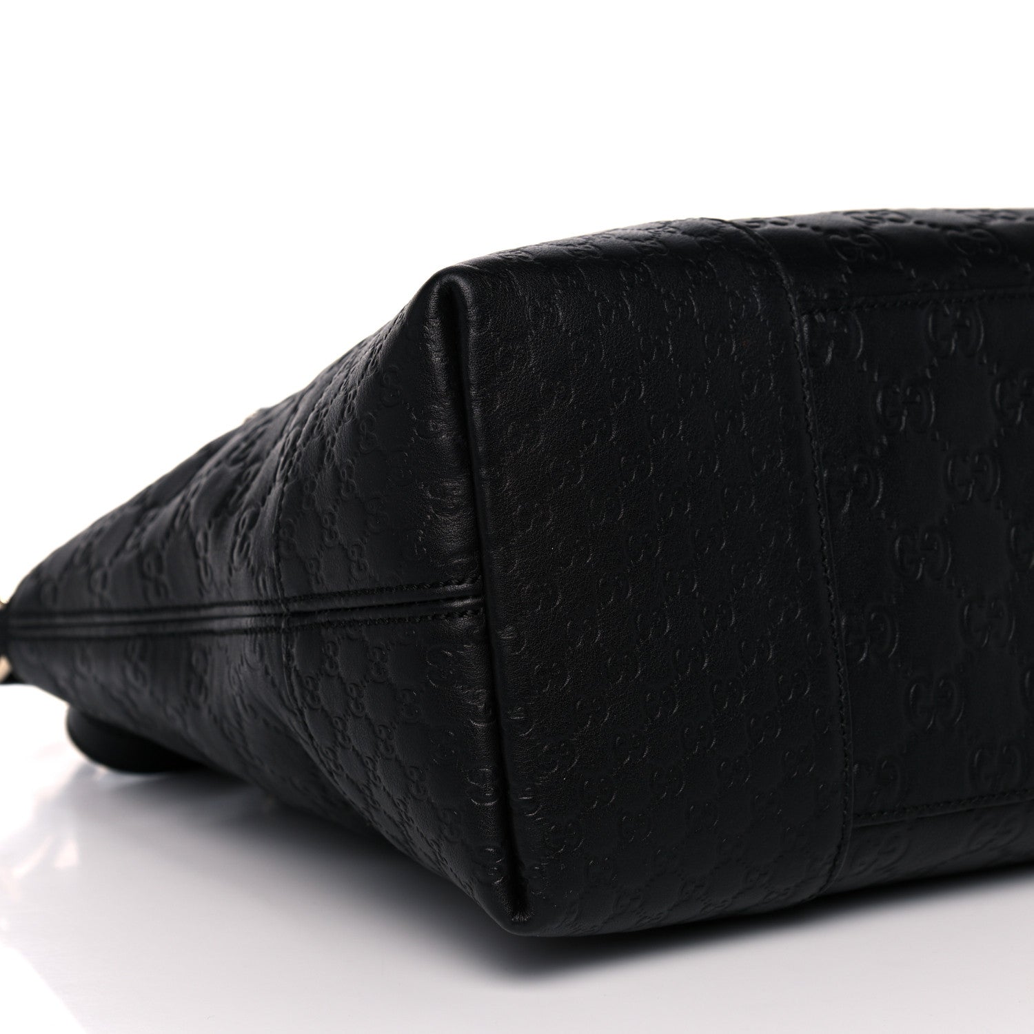 Gucci Guccissima Medium Bree Foldover Tote Black 8 of 13